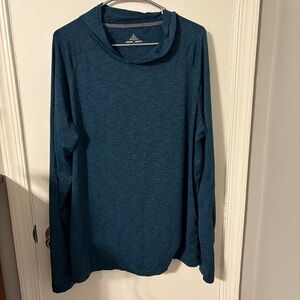 Prana Hoodie Men’s Large Blue Lightweight Stretch Performance Hike Climb Run